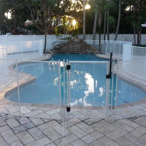 white fence around pool-2