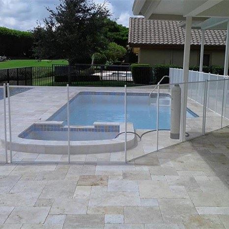 white fence around pool-4