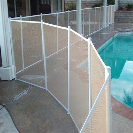 white fence around pool-5